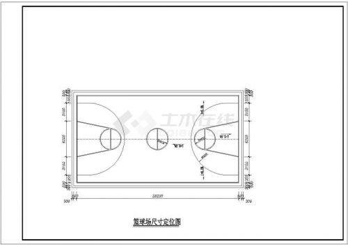 福建某院内篮球场塑胶地面施工图详图